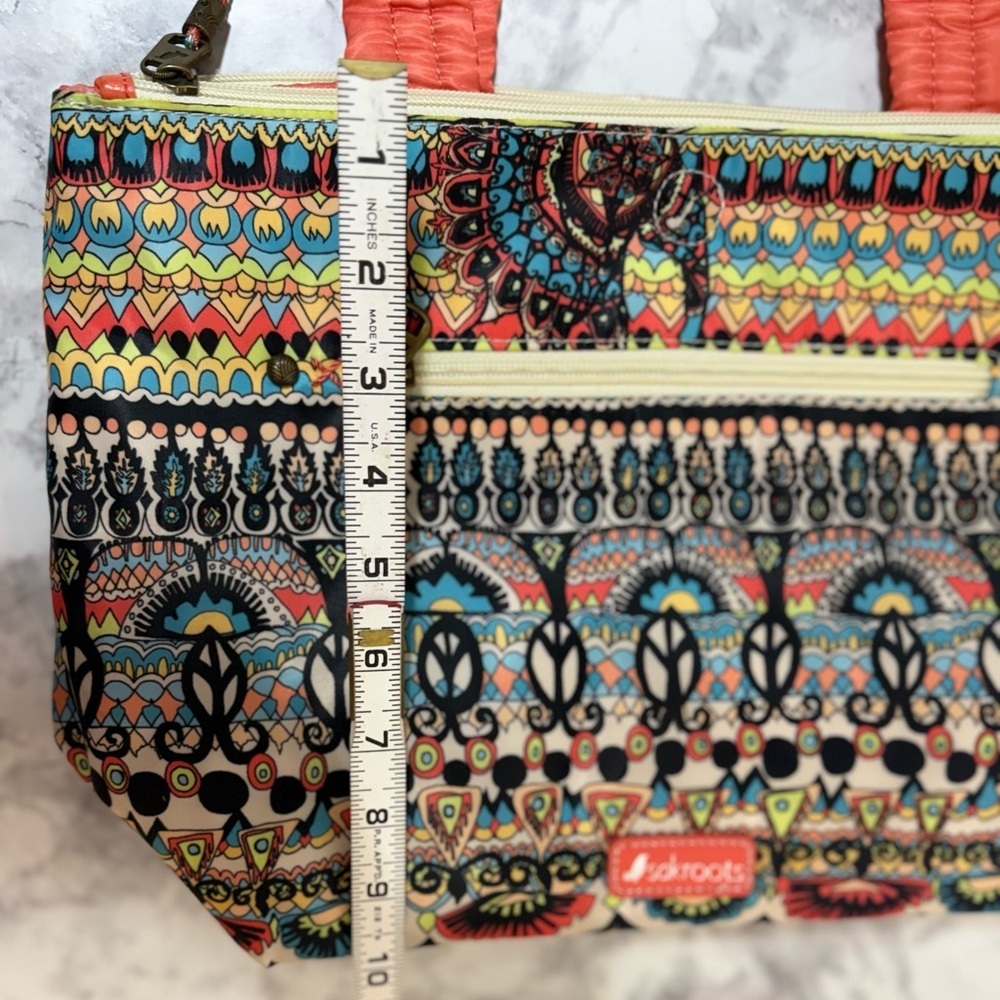 Boho colorful print Sakroots Kota reversible quilted Tote bag - Picture 3 of 16